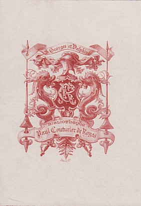 Paul Couturier de Royas pre : ex-libris